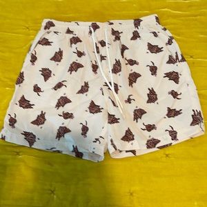 Men’s Urban Outfitters Wolf Cartoon Swim Trunks